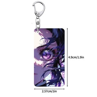 Demon Slayerr Keychain Anime Eyes Double Sided Light-Transmitting Keyring Acrylic Backpack Pendants Decor Charms Christm