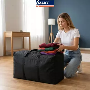 MAKY Chống Thấm Nước Quá Khổ Di Chuyển Túi Bảo Quản Để Giặt Ngủ Quần Áo Cực Lớn Tổ Chức Tote Để Mua Sắm Cắm Trại Du Lịch VN
