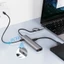 Btsg Bộ chuyển đổi 9 cổng Type C sang Ethernet Trạm kết nối USB có cổng Ethernet Bao gồm USB2 0 USB3 0 khe cắm tốc độ nhanh