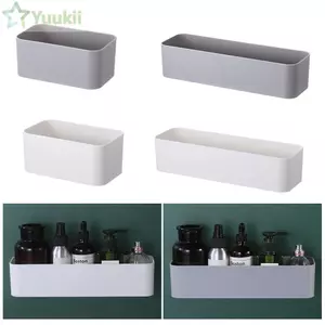 YUUKII Treo Tường Tổ Chức Dính Trang Trí Nhà Đứng Giá Dính Móc Treo Đấm Hộp Bảo Quản Mỹ Phẩm Miễn Phí