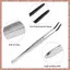 2 Nhíp Cong Bent Cao Su Đầu Nhíp Inox Thủ Công Nhíp Để Làm Đồ Trang Sức Phòng Thí Nghiệm (R F C V)