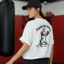 Áo thun nam chất lượng cao cấp Thỏ boxer in sáng tạo Đơn giản dáng rộng 100% Cotton cao cấp phong cách Hàn Quốc tay ngắn cổ tròn