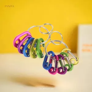 PNPIA- 5 Cái / bộ Có Móc Khóa Chai Nước Treo Thiết Bị Cắm Trại Loại D Lò Xo Bule Bapa Bule Snap Hook Ngoài Trời Carabiner