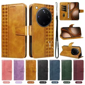 Ốp Lưng Cho OPPO Find X9 Khe Cắm Thẻ Da Vuông Siêu Nhỏ Dây Đeo Tay Chống Rơi Vỏ Điện Thoại