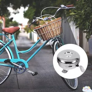 Chuông xe đạp BRARAA, Phụ kiện đi xe đạp Chuông âm thanh báo động xe đạp lớn, Bạc cổ điển Thể thao ngoài trời Kim loại Đi xe đạp Sừng an toàn Quà tặng trẻ em