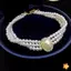 Pháp Retro Hương Thơm Nhỏ Ngọc Trai Ba Lớp Nelace Flash Kim Cương Ngọc Trai Váy Cưới Xương Đòn Dây Xích Dành Cho Nữ Ne Mới