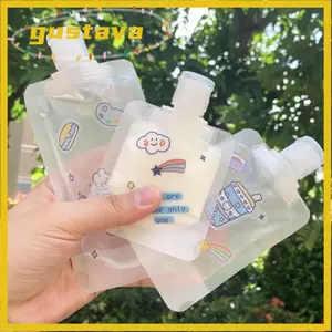 Túi nạp lại GUSTAVA 30 / 50 / 100ml, Chai nạp dầu gội bằng Gel tắm dày, Túi đựng di động Túi đựng chống rò rỉ Túi đựng chuyến đi công tác