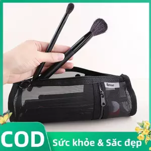Trong Kho Lưới Dual-Sử Dụng Trang Điểm Bàn Chải Lưu Trữ Túi Công Suất Lớn Du Lịch Di Động Trường Hợp Chủ Cá Tuyết
