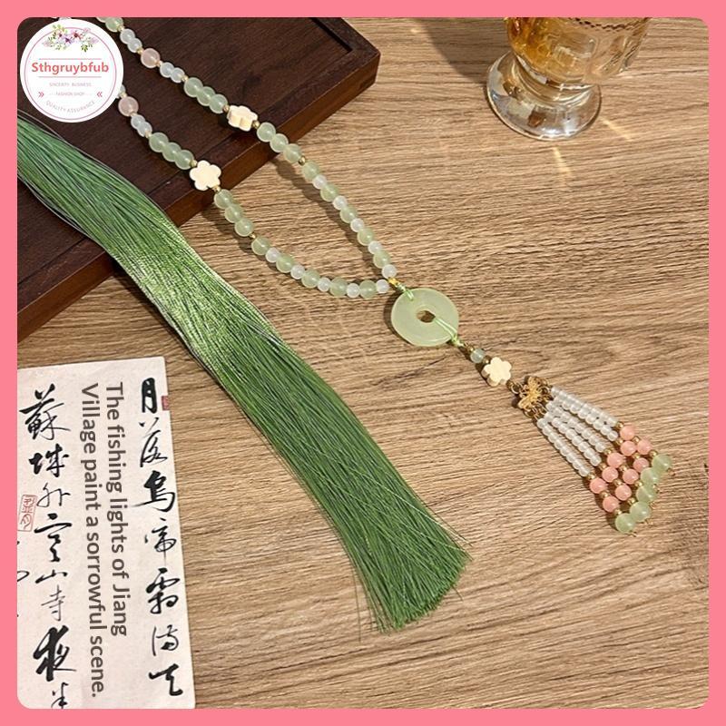 STHB Phong Cách Trung Hoa Đính Hạt Dài sel Nelaces Phong Cách Dân Tộc Hanfu Sườn Xám Nelaces Phụ Kiện Retro Trang Sức Dành Cho Nữ VN