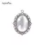 AqToCna 60 Chiếc 5 Màu Tròn Mặt Dây Chuyền Khay Thủy Tinh Cabochon Thủ Công DIY Trang Sức Làm AqToCna
