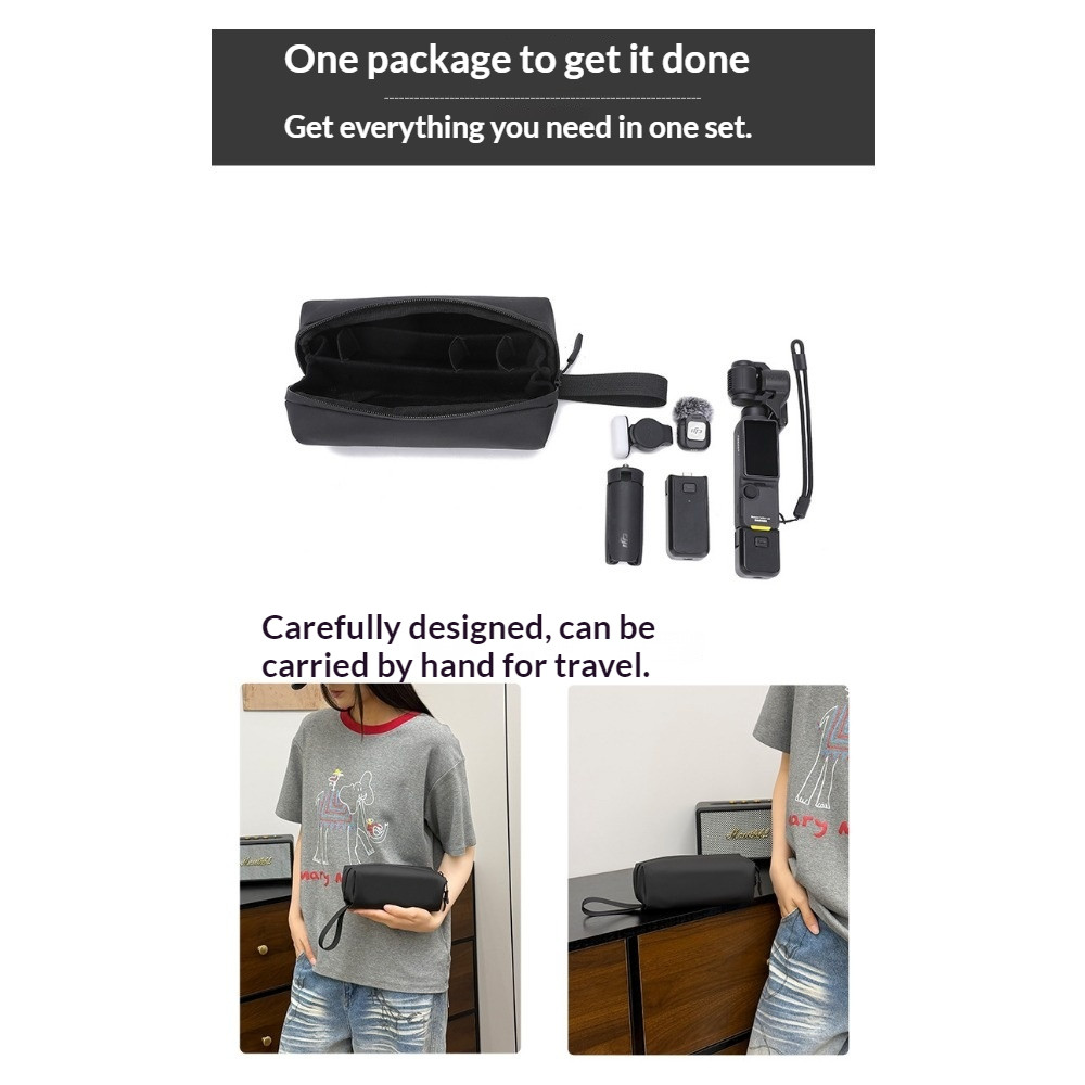 Dành Cho DJI Pocket 4 Pro Túi Bảo Quản Cho INSTA 360 LUNA Túi Cầm Tay Siêu Di Động Cho DJI Pocket 4 Phụ Kiện Túi Bảo Quản