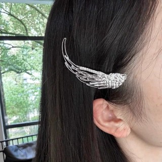 MAUROPOLI Đôi Cánh Thiên Thần Bộ Xương Kẹp Tóc Phong Cách Trung Hoa Mới Lông Vũ Mát Kẹp Tóc Nổ Bên Kẹp Thời Trang Phù Hợp Với Phụ Kiện Tóc Nữ