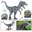 Mô phỏng nhận thức cho trẻ em Kỷ Jura Lớn Tyrannosaurus Plu Velociraptor Đồ chơi khủng long Tyrannosaurus Rex Trang trí mô hình Chiều cao 16,5cm
