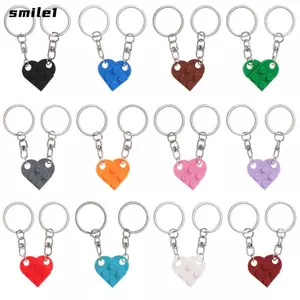 SMILE 2 Chiếc Móc Khóa Dễ Thương Trái Tim Tình Yêu Trang Sức Mặt Dây Chuyền Trái Tim