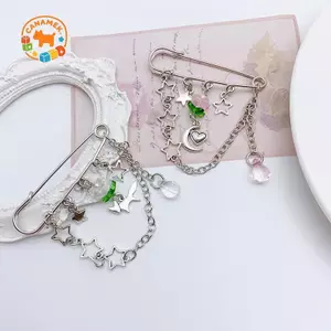 CANAMEK Ngọt Ngào Dễ Thương Dâu Đính Hạt Mặt Dây Chuyền Thổ Cẩm Sáng Tạo Pin Móc Khóa Y2K Thẩm Mỹ sel Móc Khóa Túi Nữ Tính Charm CSF