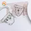 CANAMEK Ngọt Ngào Dễ Thương Dâu Đính Hạt Mặt Dây Chuyền Thổ Cẩm Sáng Tạo Pin Móc Khóa Y2K Thẩm Mỹ sel Móc Khóa Túi Nữ Tính Charm CSF