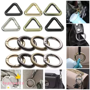 TOPTOOLCX 1 / 2 / 5 Chiếc Lò Xo O-Ring Khóa Chất Lượng Cao Hợp Kim Kẽm Móc Mạ Cổng Chụp Khóa Kẹp