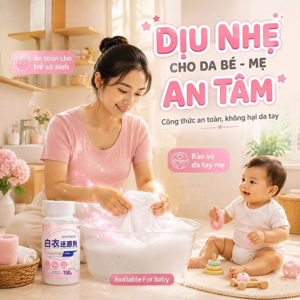 🔥Tẩy sâu bột tẩy trắng quần áo | Khử ố vàng bột phục hồi trắng sáng | Tăng trắng chuyên dụng bột tẩy vết bẩn áo trắng
