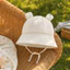 Mũ chống nắng cho bé BRABRAA, Mũ chống nắng Cotton Panama 3-12M Muslin, Mũ trẻ sơ sinh mềm Mũ trẻ em có tai Mũ xô sơ sinh có thể điều chỉnh Chơi ngoài trời