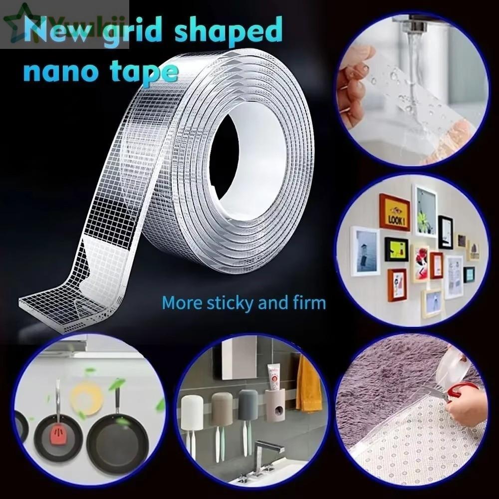 Keo dán hai mặt siêu mạnh YUUKII, Băng dính lưới nâng cấp 1 / 2mm, Dải băng không dấu vết có thể tháo rời có thể tháo rời chống thấm nước