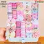Bộ phụ kiện tóc VVDZA Girls, Kẹp tóc nơ hình hoa, Đầm dự tiệc nơ tóc đầy màu sắc