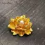 AqToCna Hoa Mẫu Đơn Thổ Cẩm Pin 1 Cái Dành Cho Nữ Màu Vàng Thanh Lịch Cây Trang Sức Cho Lễ Kỷ Niệm Tập Hợp AqToCna