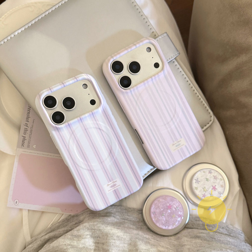 Phone Case For iPhone 17 Pro Max 16 15 14 13 with Griptok TPU Magnetic Gilding with Griptok Soft Aesthetic Korean Cute