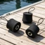 4 Miếng Thoát Nước Cắm Giảm Rò Rỉ Đen Hình Trụ Thoát Nước Cắm Watercraft Phụ Kiện Chống Thấm Nước Cói Cho Mái Chèo Thuyền
