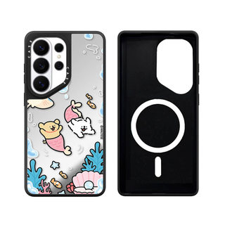 Từ Nàng Tiên Cá Đuôi Dòng Gương Chó Cứng Phone Case Cho Samsung Galaxy S26 25 24 23 UItra S26 25 24 23 Plus Vỏ Bảo Vệ Chống Sốc