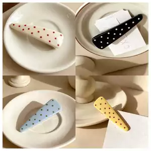 Bangs Món Tráng Miệng Đơn Giản Món Tráng Miệng Thời Trang Mỏ Vịt Tóc Tam Giác Kẹp Tóc Kẹp Tóc Cô Gái Kẹp Sắc Đẹp Sóng