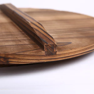Nắp Nồi Linh sam Hộ Gia Đình Lớn Chống Bỏng 32cm Than Gỗ Chắc Chắn Nắp Nồi Casserole Seal Chutlet Nồi Sắt Nắp Nồi Gỗ
