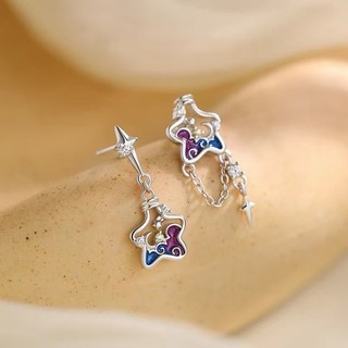 S925 Bông Tai Ngôi Sao Bạc Thời Trang Đơn Giản Trang Sức Nữ Quà Tặng Hàng Ngày