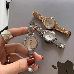 【✨】Đồng hồ nữ mặt nhỏ dây hợp kim: Thạch anh, thanh lịch, phong cách Hàn Quốc
