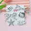 Set Charm 6 Món Hello Kitty Bướm Bạc Chấm Bi Cao Cấp – Nơ Bạc Cá Nhỏ Kawaii Trang Trí Dép 3D Dễ Thương