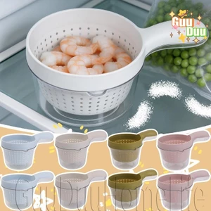 Giỏ thoát nước hai lớp - Đồ dùng nhà bếp - Giỏ lọc thực phẩm - Giỏ rửa rau quả - Bền bỉ, Dung tích lớn - có tay cầm chống trượt / Giao hàng miễn phí