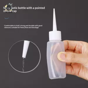 10 Cái Chai Bóp Nhựa Rỗng Chai Chất Lỏng Hộp Đựng Ống Thả Vòi Phun Chai Kim Hộp Đựng Chất Lỏng Mới