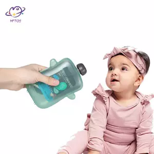 Hộp đựng thức ăn cho bé tự ăn HFTOY - Không bóp, không tràn, không lộn xộn Hộp đựng tái sử dụng để cai sữa bằng đèn Led cho bé ~