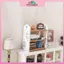 MYPANDA 1: 12 Nhà Búp Bê Thu Nhỏ Kệ Sách Ba Tầng Lưu Trữ Ra Đế Trưng Bày Đồ Nội Thất Mô Hình Trang Trí Đồ Chơi Nhà Búp Bê Phụ Kiện.