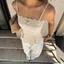 Áo ba lỗ nữ METUBE, Áo hai dây ren mùa hè xếp li, Áo hai dây thêu đa năng Slim Fit đi chơi