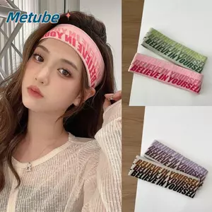 Băng đô thể thao METUBE, Băng đô thời trang tin vào bản thân, Mùa hè co giãn cực lớn dành cho nữ Headwrap Phụ kiện tóc cho nữ
