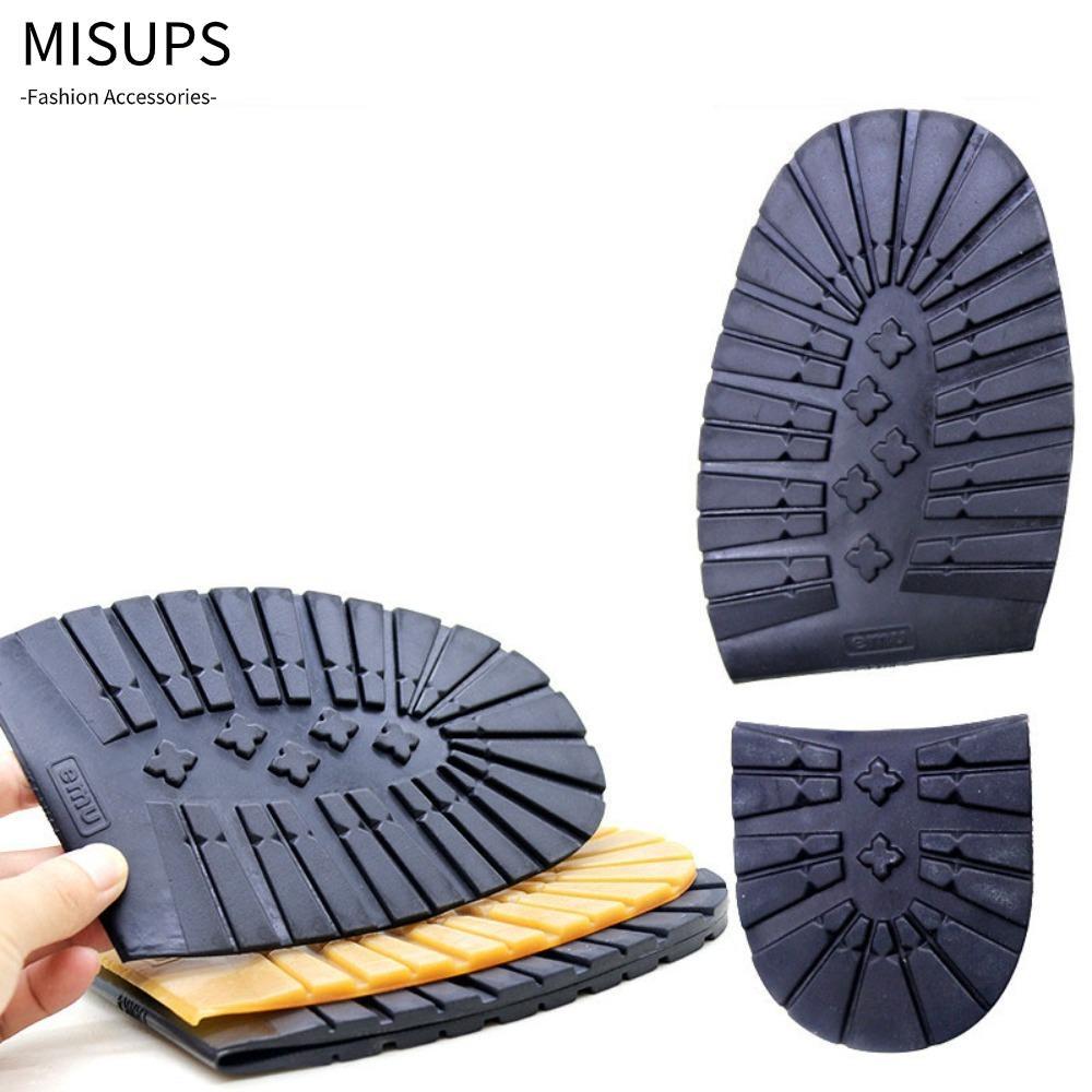 MISSIPS 1 Cặp Miếng Dán Thảm Giày, Miếng Giày Cao Su Chống Trơn Trượt Tự Dính, Đế Ngoài Thay Thế DIY Làm Dày Đế Chống Mài Mòn Miếng Dán