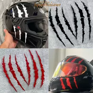 IAPPORTUNIA Mũ Bảo Hiểm Dán, Demon Claw Vinyl Xe Máy Dán, Phong Cách Quỷ Chống Thấm Nước DIY Che Vết Xước Xe Vinyl Dán Trang Trí Xe