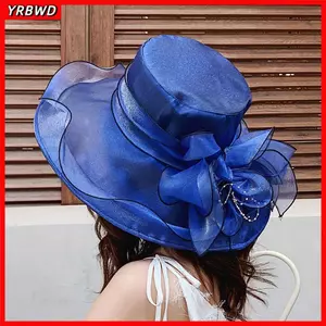 Mũ chống nắng YRBWD Mũ Organza thời trang thoáng khí ngoài trời