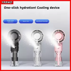 Quạt phun tạo độ ẩm Mini YRBWD, với dụng cụ làm mát tạo độ ẩm Quạt phun nước cầm tay, Quạt cầm tay có thể sạc lại USB di động mùa hè
