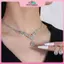MYPANDA Luxury Teardrop Zircon Mặt dây chuyền Bông tai Nelace Set Thanh lịch Tinh tế pha lê Nelaces Nữ phù dâu Trang sức đám cưới.
