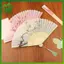 SWEET Vintage Lụa Gấp Quạt Trung Quốc Nhật Bản Nghệ Thuật Thủ Công Quà Tặng Trang Trí Nhà Cửa Vũ Tay Quạt Tre Người Hâm Mộ Ảnh Đạo Cụ n