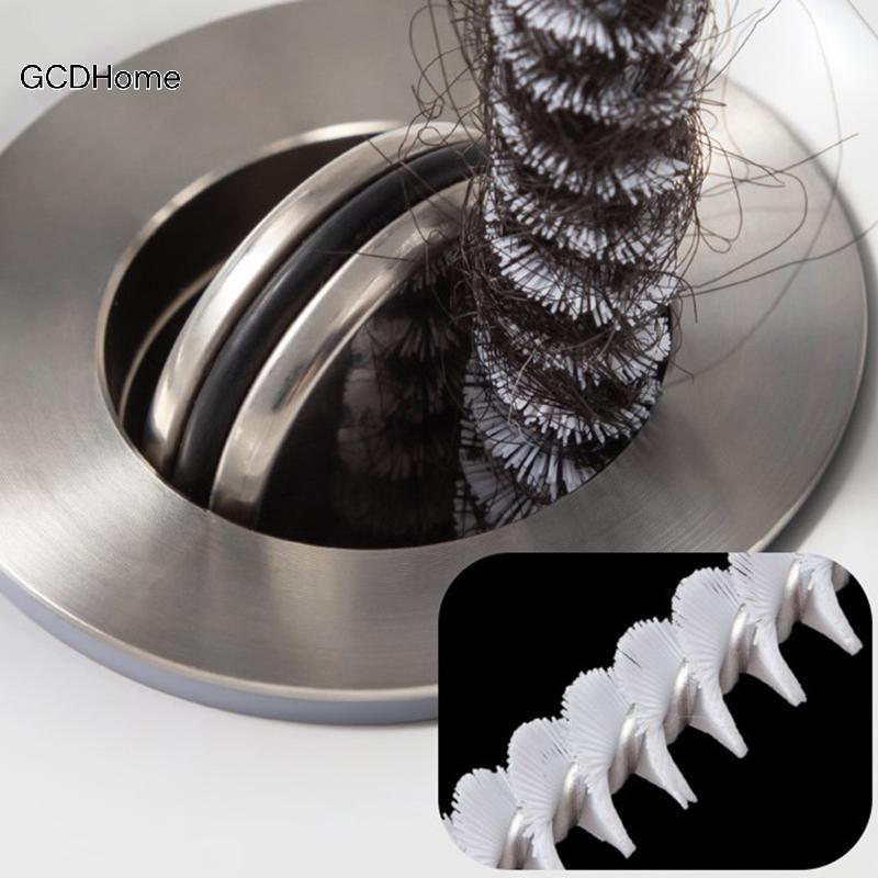 GCDHome Nạo vét Bàn Chải Phòng Tắm Ống Thoát Tóc Bồn Rửa Bàn Chải Làm Sạch Thoát Nước Bụi Linh Hoạt Bụi Tắc Cắm Lỗ Tẩy Dụng Cụ HOT