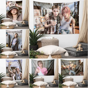 Tấm thảm treo tường SEVENTEEN V8 có kẹp Tấm thảm Polyester The8 và Vernon Treo tường phòng ngủ