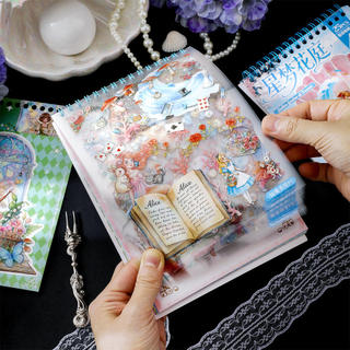 ENWEI 25 Cái [Stardream Floral Garden Series] Nhãn dán phong cảnh Đồng hồ Gương hoa Cửa sổ rừng Reverie Swan Star Dance Planner Trang trí