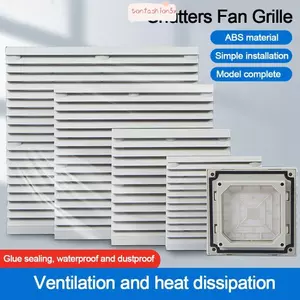 Lưới tản nhiệt quạt màn trập ITRUMPET, không có quạt Bộ lọc thông gió tủ màu trắng, Hệ thống thông gió không khí Bộ lọc quạt ABS